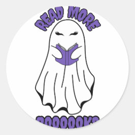 Weitere Bücher Halloween Ghost Lila Runder Aufkleber