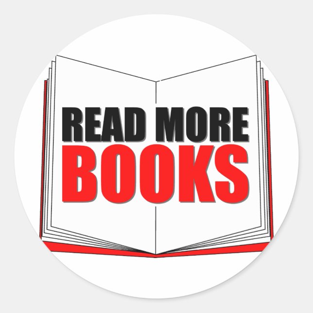 Weitere Bücher lesen Runder Aufkleber (Vorderseite)