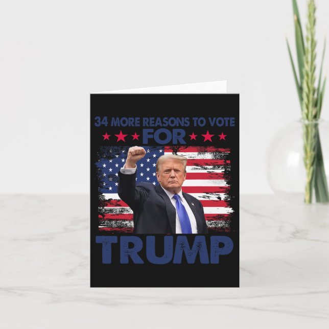 Weitere Gründe für die Wahl Trumps wegen Verurteil Karte (Vorderseite)