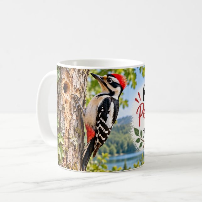 Weiterhacken Specht Kaffeetasse (Vorderseite Links)