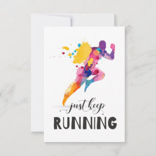 Weiterlaufen Motivationszitat für Läufer-Geschenke