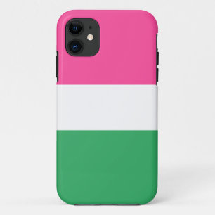 Weitläufiger Chic Watermelon Rosa Weiße Streifen Case-Mate iPhone Hülle