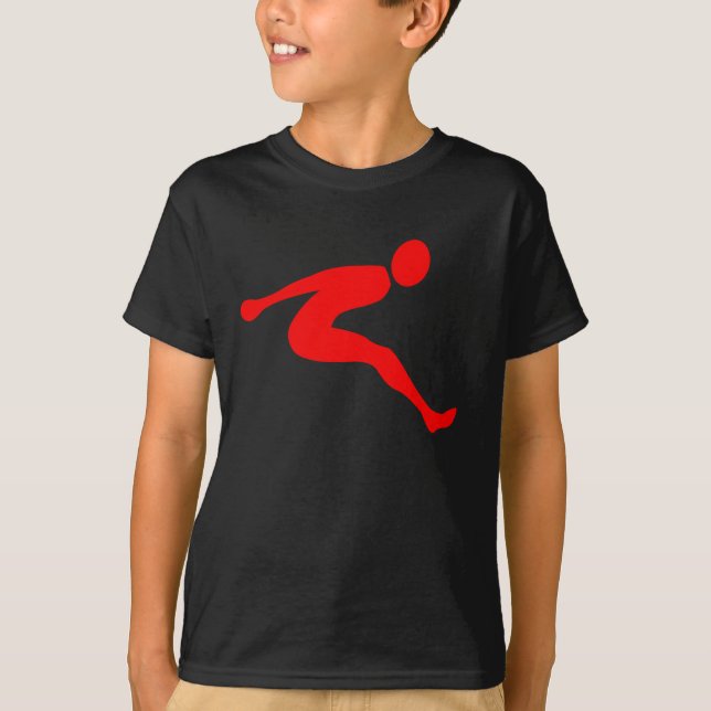 Weitsprung - Rot T-Shirt (Vorderseite)