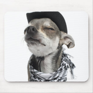 Weitwinkel von Chihuahua mit seinem mustert Mousepad