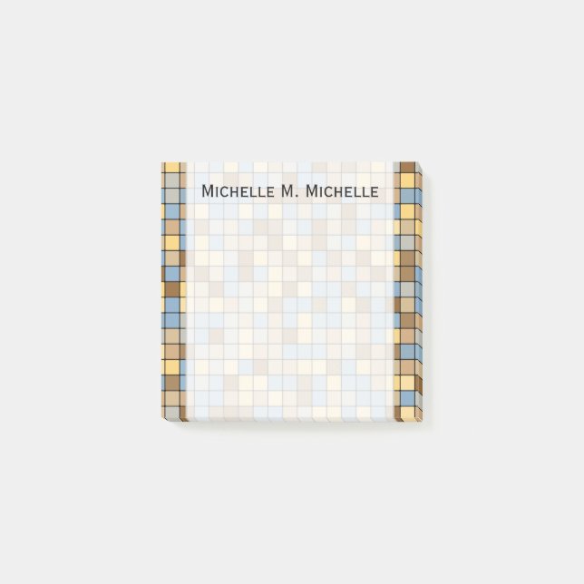 Weizen-Feld-Ernte-inspiriertes Fliesen-Muster + Post-it Klebezettel (Vorderseite)