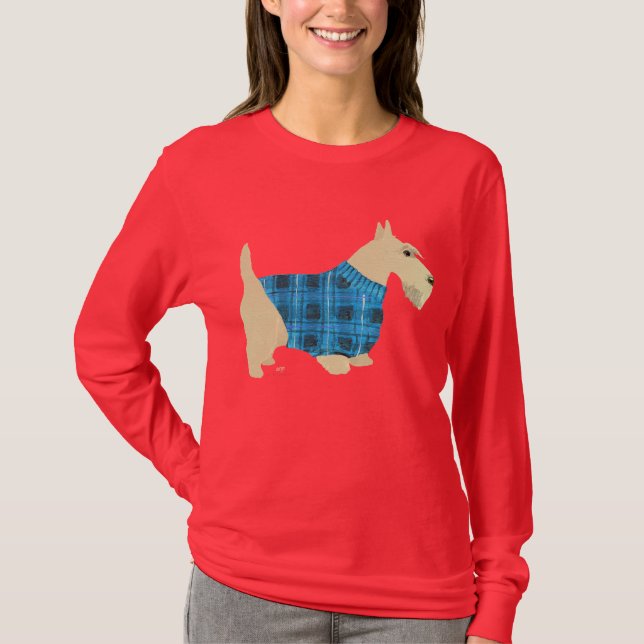 Weizen-Schottischer-Terrier-Pulli T-Shirt (Vorderseite)