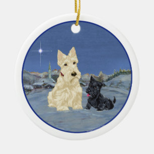 Weizen Scottie-Hund-Ornament Keramik Ornament
