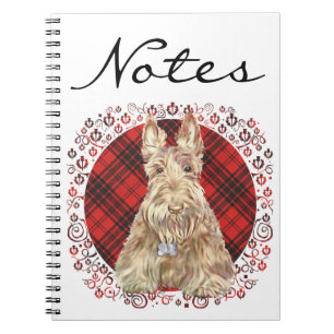 Weizen Scottie Tartan Notizblock