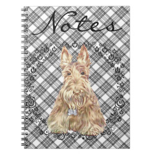 Weizen Scottie Tartan Notizblock