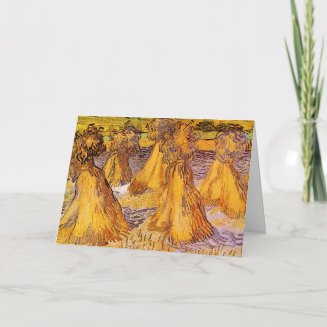 Weizenblätter von Vincent van Gogh Karte (Vorderseite)