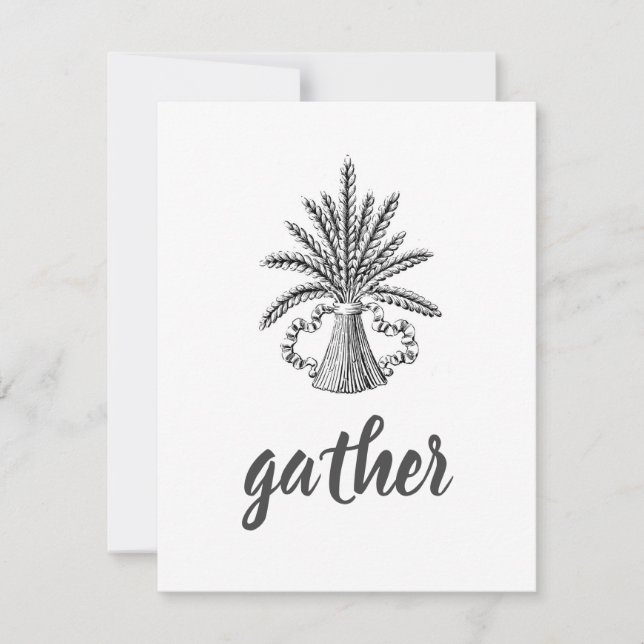 Weizenbündel Mitteilungskarte (Vorderseite)