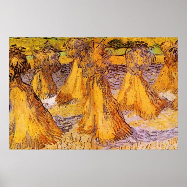 Weizenbündel von Vincent van Gogh Poster (Vorne)