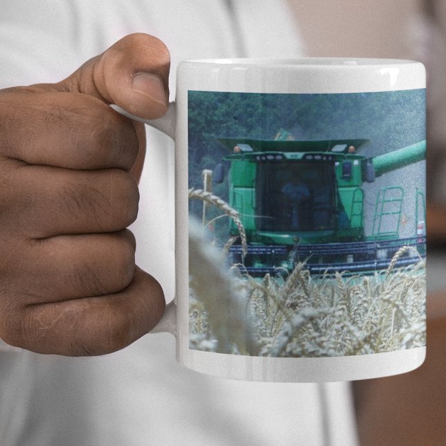 Weizenernte Landwirtschaft Kombinieren ländlichen  Kaffeetasse (Von Creator hochgeladen)