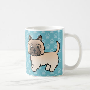 Weizenfarbener Cairn Terrier Cartoon Hund Kaffeetasse