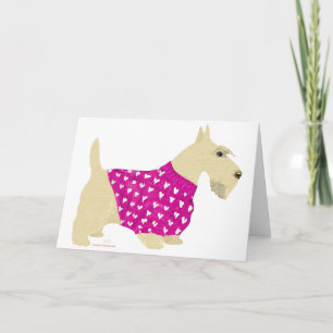 Weizenfarbener Scottish Terrier Pullover Feiertagskarte