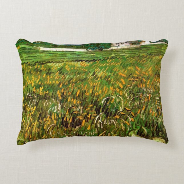 Weizenfeld bei Auvers von Vincent van Gogh Dekokissen (Vorderseite)