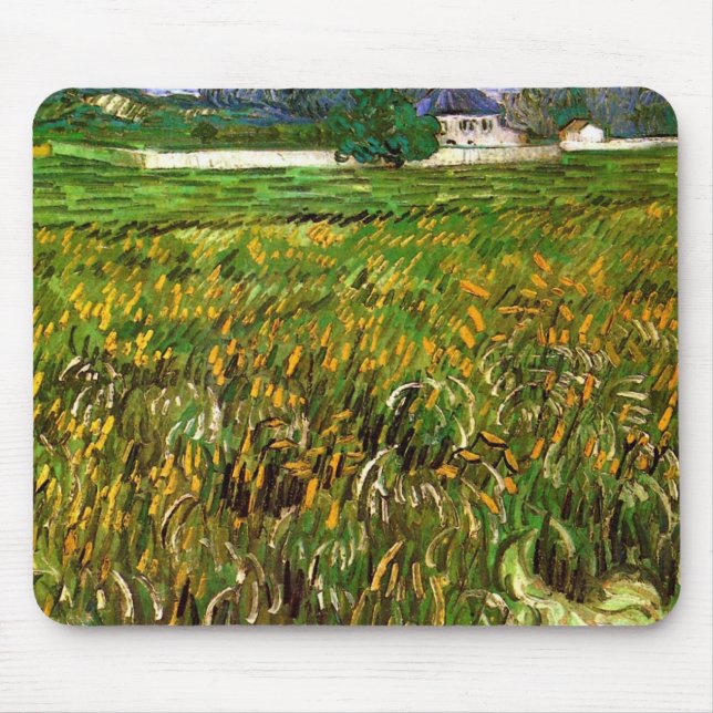 Weizenfeld bei Auvers von Vincent van Gogh Mousepad (Vorne)