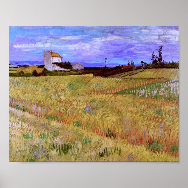 Weizenfeld (F564) Van Gogh Fine Art Poster (Vorne)