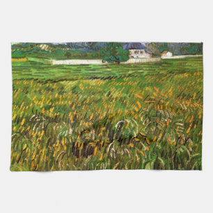 Weizenfeld in Auvers von Vincent van Gogh Geschirrtuch