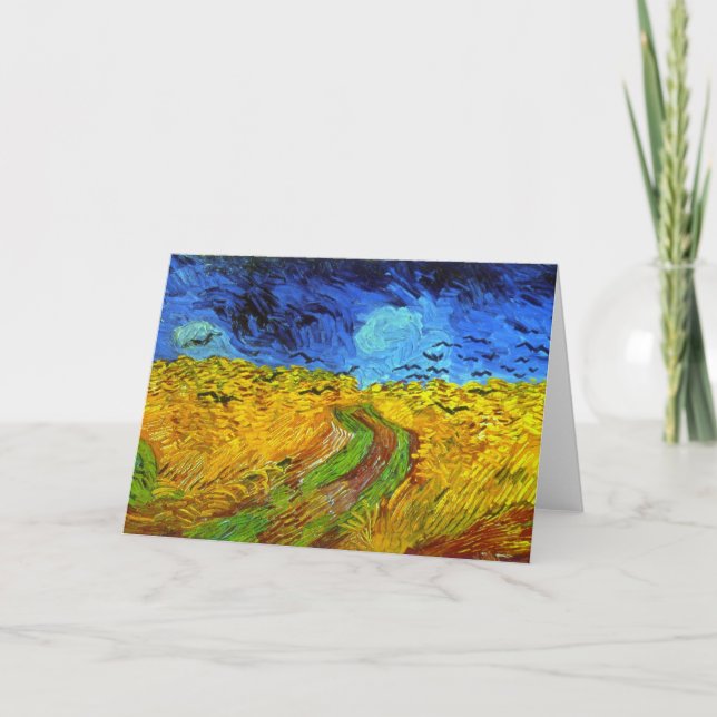 Weizenfeld mit Crows Van Gogh Fine Art Karte (Vorderseite)