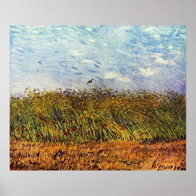 Weizenfeld mit Dunkelheit Poster (Vorne)