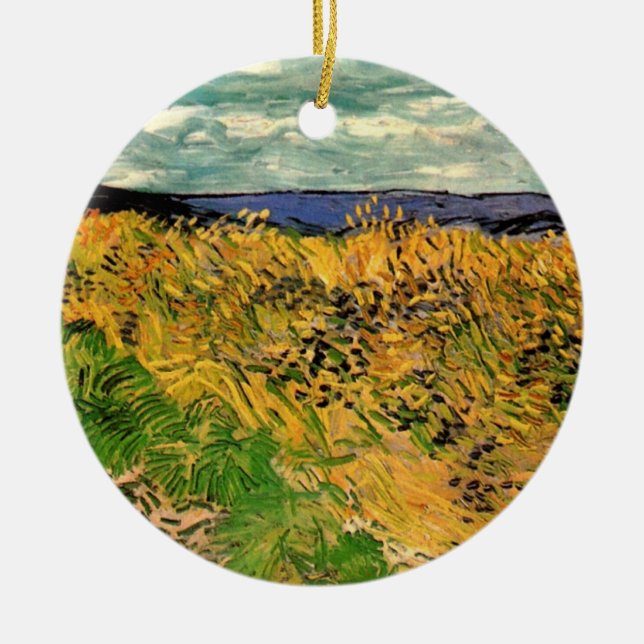 Weizenfeld mit Kornblumen von Vincent van Gogh Keramik Ornament (Vorne)