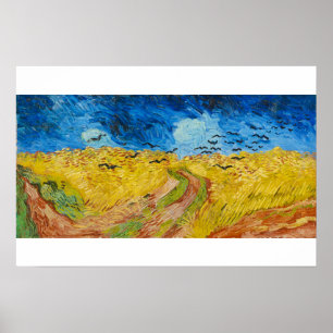 Weizenfeld mit Krähen Poster