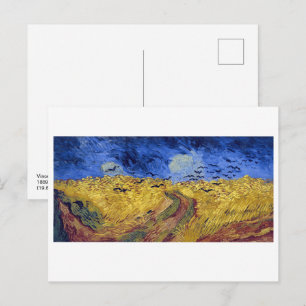 Weizenfeld mit Krähen Van Gogh Postkarte