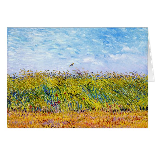 Weizenfeld mit Lark von Vincent Van Gogh (Vorderseite (Horizontal))