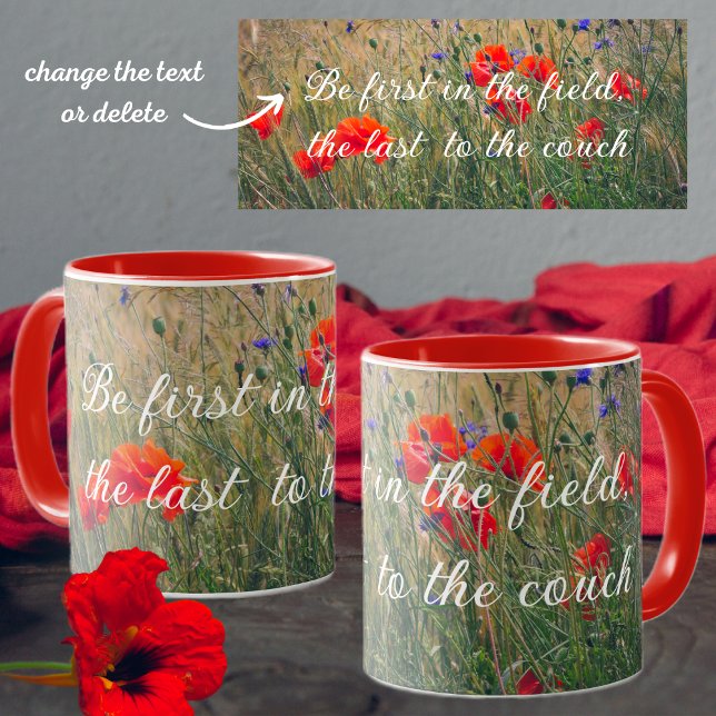 Weizenfeld mit Mohn und Maisblumen Tasse (Von Creator hochgeladen)
