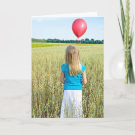 Weizenfeld mit rotem Ballon Karte