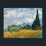 Weizenfeld mit Zypressen Einladung<br><div class="desc">Weizenfeld mit Zypressen von Vincent van Gogh Einladung

 Van Gogh betrachtete diese sonnendurchflutete Landschaft als eine seiner "besten"Sommerlandschaften und wiederholte die Komposition dreimal: in einem roten Stift zeichnend (Van Gogh Museum,  Amsterdam) und in zwei Ölgemälden,  die später im Herbst gemacht wurden (National Gallery,  London und private Sammlung).</div>