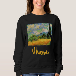 Weizenfeld mit Zypressen Haute Galline von Vincen Sweatshirt