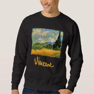 Weizenfeld mit Zypressen Haute Galline von Vincen Sweatshirt