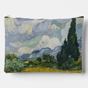 Weizenfeld mit Zypressen, Ölmalerei, Van Gogh Zubehörtasche