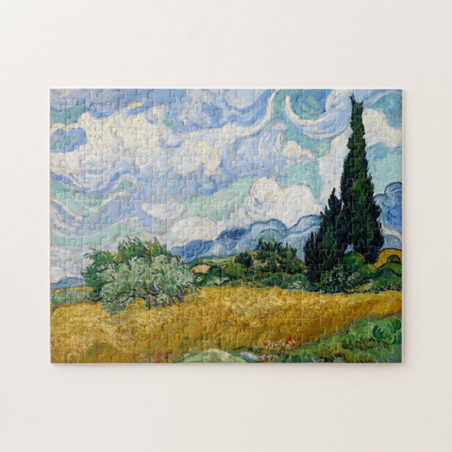 Weizenfeld mit Zypressen Puzzle (Horizontal)