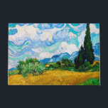 Weizenfeld mit Zypressen, Van Gogh Fußmatte<br><div class="desc">Vincent Willem van Gogh (30. März 1853 - 29. Juli 1890) war ein niederländischer postimpressionistischer Maler, der zu den bekanntesten und einflussreichsten Persönlichkeiten der Geschichte der Western-Kunst zählt. In knapp einem Jahrzehnt hat er etwa 2.100 Kunstwerke erschaffen, darunter etwa 860 Ölgemälde, von denen die meisten aus den letzten beiden stammen...</div>