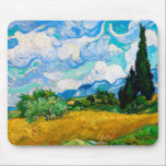 Weizenfeld mit Zypressen, Van Gogh Mousepad<br><div class="desc">Vincent Willem van Gogh (30. März 1853 - 29. Juli 1890) war ein niederländischer postimpressionistischer Maler, der zu den berühmtesten und einflussreichsten Persönlichkeiten in der Geschichte der Western-Kunst zählt. In etwas mehr als einem Jahrzehnt schuf er etwa 2100 Kunstwerke, darunter etwa 860 Ölgemälde, die größtenteils aus den Jahre seines Lebens....</div>