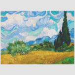 Weizenfeld mit Zypressen, Van Gogh Seidenpapier<br><div class="desc">Vincent Willem van Gogh (30. März 1853 - 29. Juli 1890) war ein niederländischer postimpressionistischer Maler, der zu den bekanntesten und einflussreichsten Persönlichkeiten der Geschichte der Western-Kunst zählt. In knapp einem Jahrzehnt hat er etwa 2.100 Kunstwerke erschaffen, darunter etwa 860 Ölgemälde, von denen die meisten aus den letzten beiden stammen...</div>