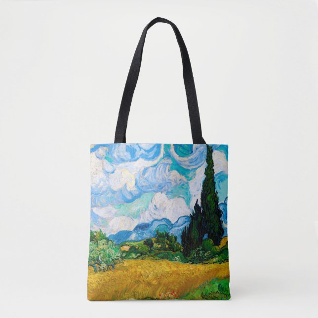 Weizenfeld mit Zypressen, Van Gogh Tasche (Vorderseite)