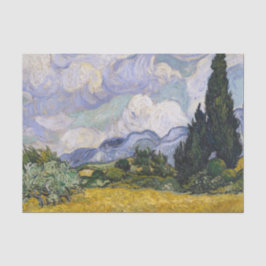 Weizenfeld mit Zypressen Van Gough Decoupage Seidenpapier