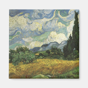 Weizenfeld mit Zypressen, Vincent Van Gogh Magnet