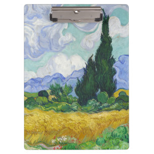 Weizenfeld mit Zypressen von Van Gogh Klemmbrett