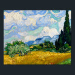 Weizenfeld mit Zypressen von Vincent Van Gogh Poster<br><div class="desc">Weizenfeld mit Zypressen von Vincent Van Gogh</div>