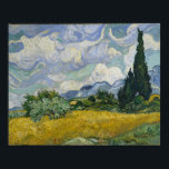 Weizenfeld mit Zypressen von Vincent van Gogh Poster<br><div class="desc">Weizenfeld mit Zypressen von Vincent van Gogh (1889). Metropolitan Museum of Art.</div>