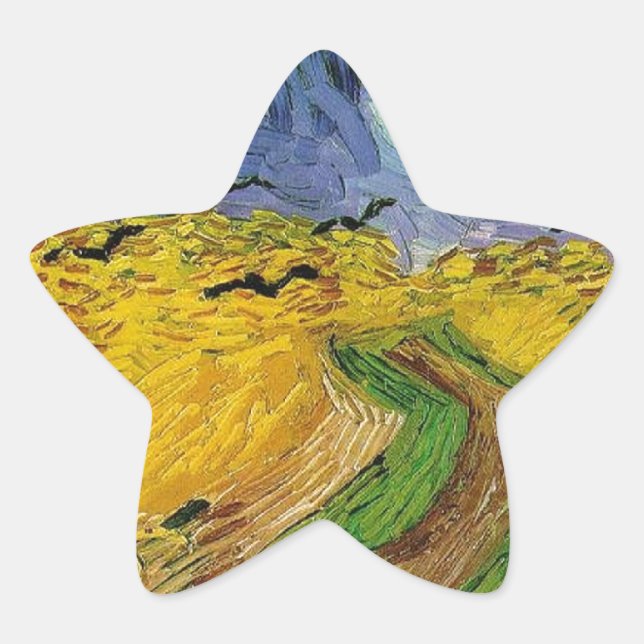 Weizenfeld Stern-Aufkleber (Vorderseite)