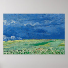 Weizenfeld unter Thunderwolken Poster
