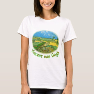 Weizenfelder bei Auvers Under Clouded Sky, van Gog T-Shirt