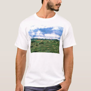 Weizenfelder mit Heuschobern, Vincent van Gogh T-Shirt