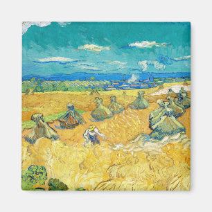 Weizenfelder mit Sensenmann, 1890 von Vincent van  Magnet